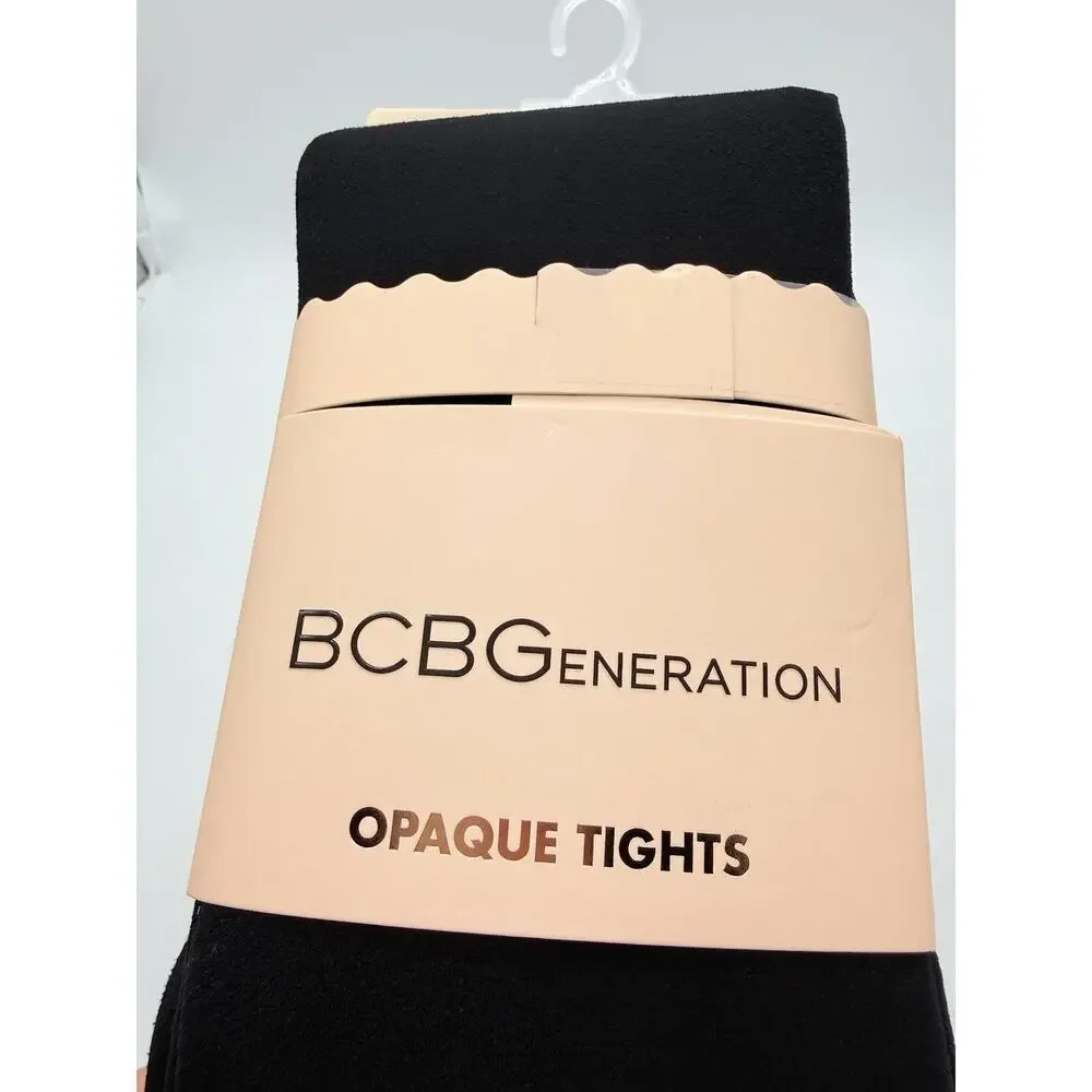 BCBG Generation Opaque Tights 2 Pack Women's Size S/M Black NEW In Pack